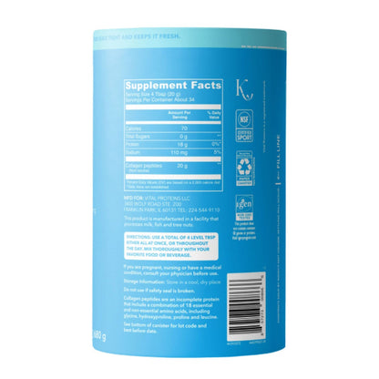 Vital Proteins 20g collagen peptides supplement container