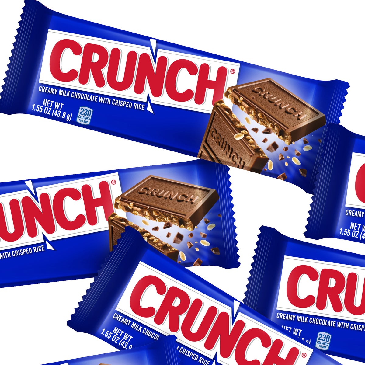 1.55 oz Crunch candy bar packaging