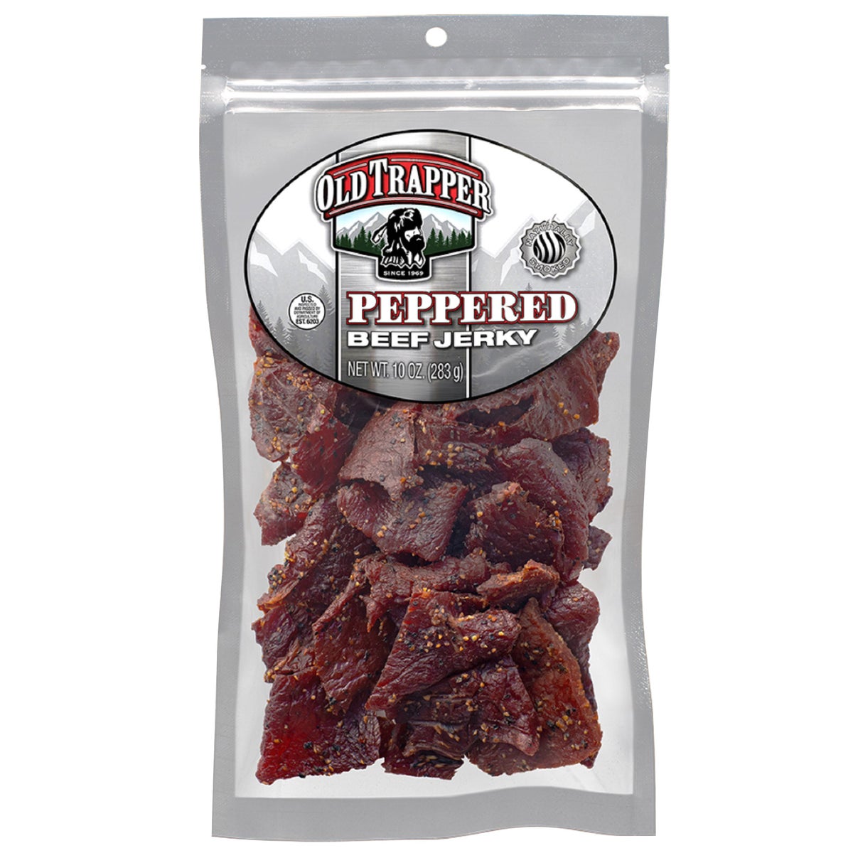 Old Trapper peppered beef jerky 10 oz bag