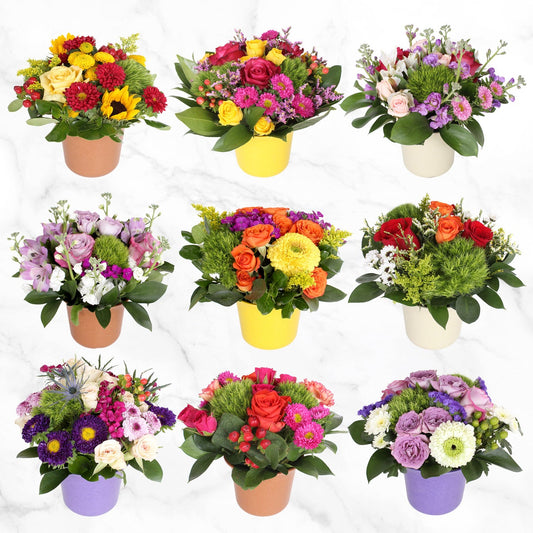 Mini floral centerpieces 9-count arrangement set