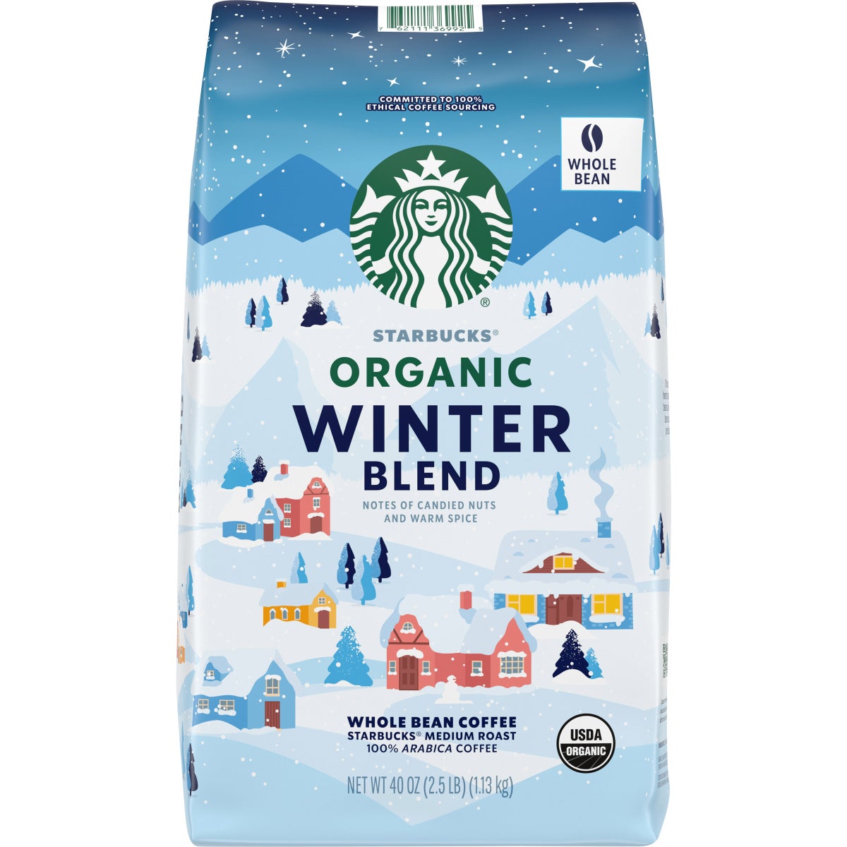 Starbucks Organic Winter Blend whole bean coffee 2.5 lb bag