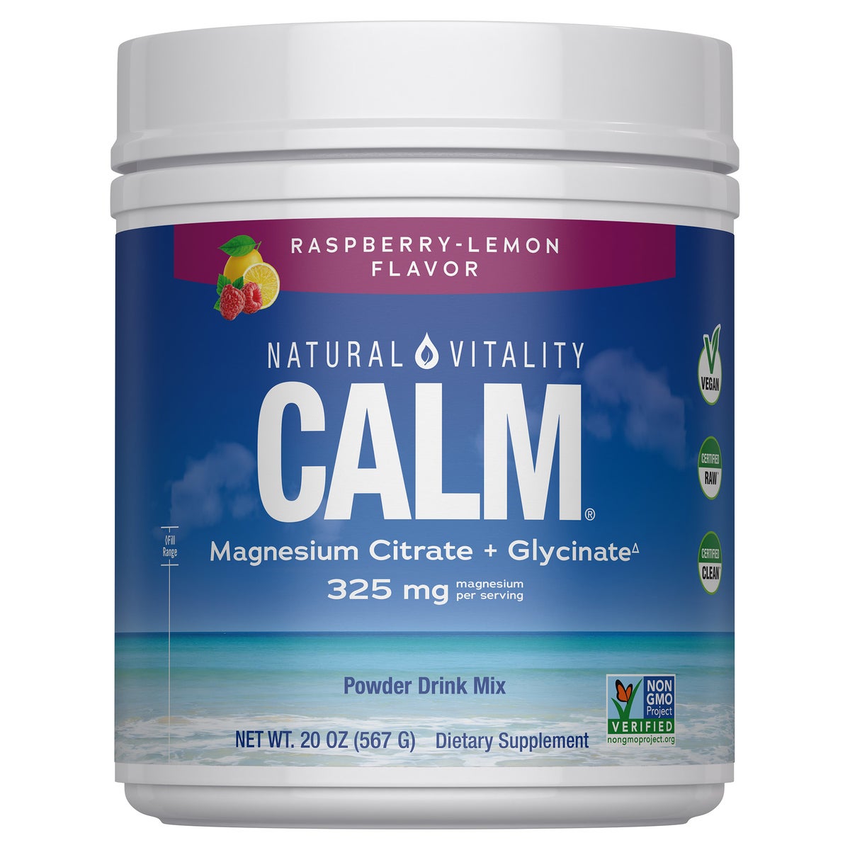Natural Vitality Calm magnesium citrate glycinate powder 20 ounces