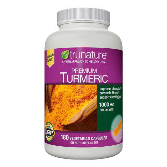 trunature Premium Turmeric 1000 mg vegetarian capsules bottle