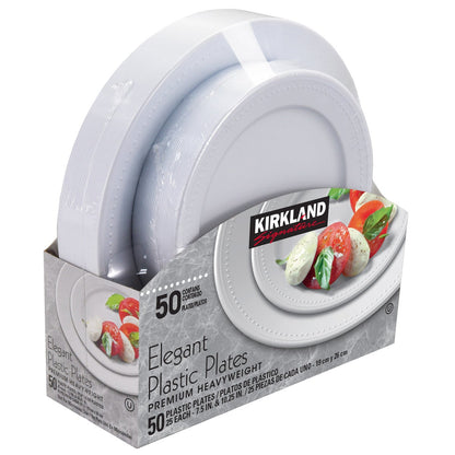 Kirkland Signature heavyweight disposable dinner plates 50 count
