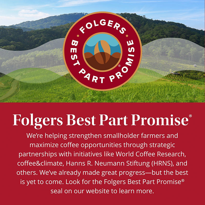 Folgers Classic Roast instant coffee side view