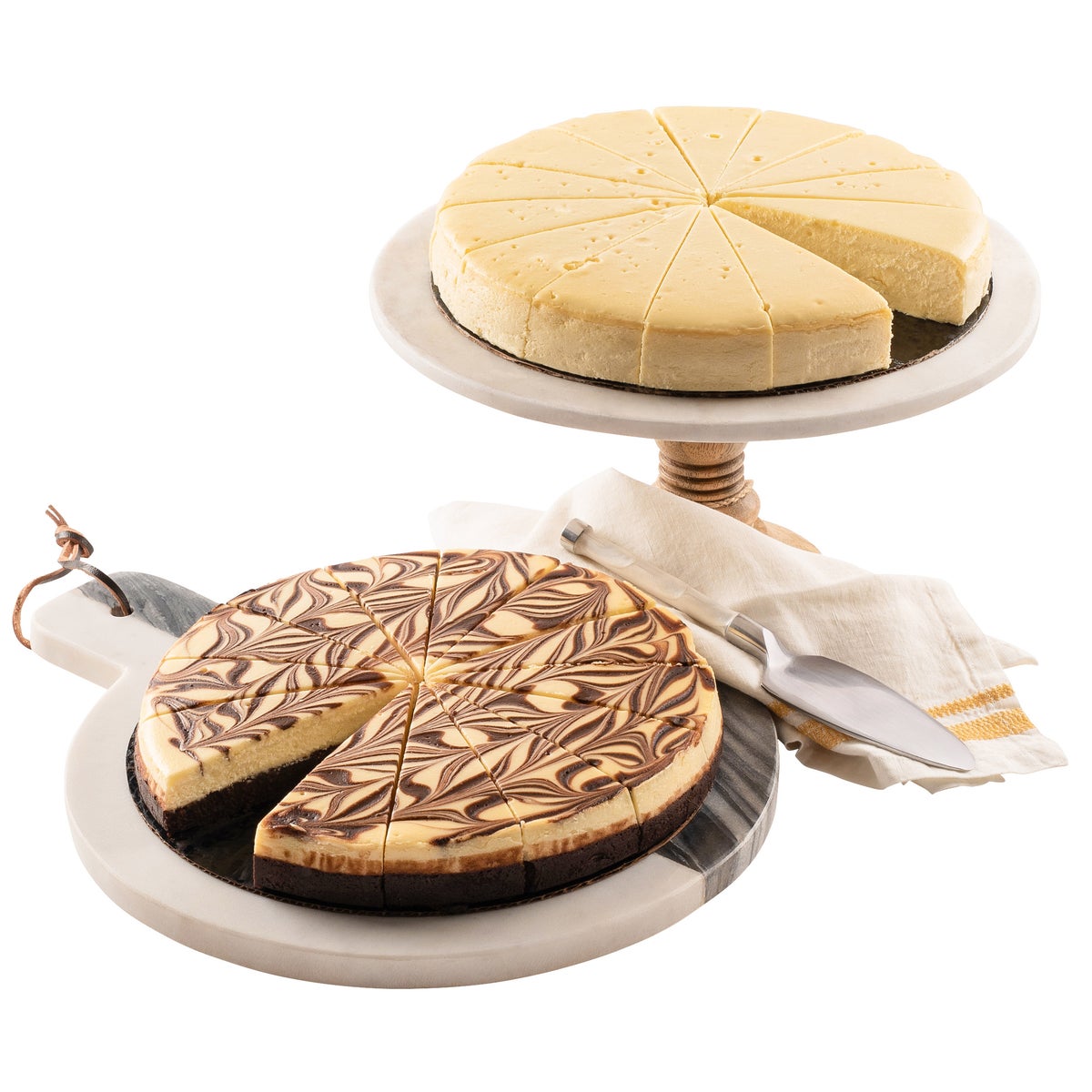 David's Cookies no sugar added cheesecake and marble truffle cake 2-pack