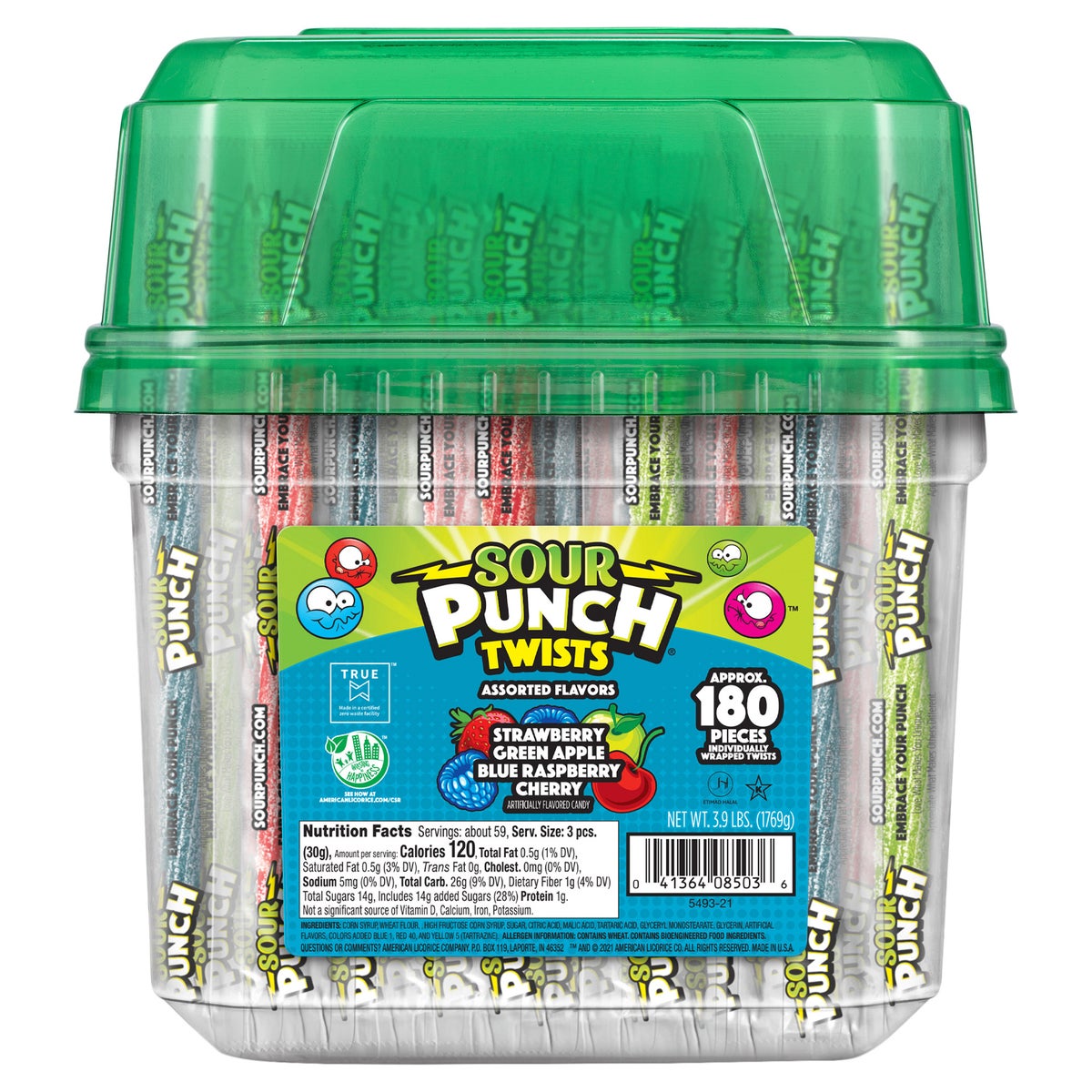 Sour Punch Twists variety candy 180-count pack