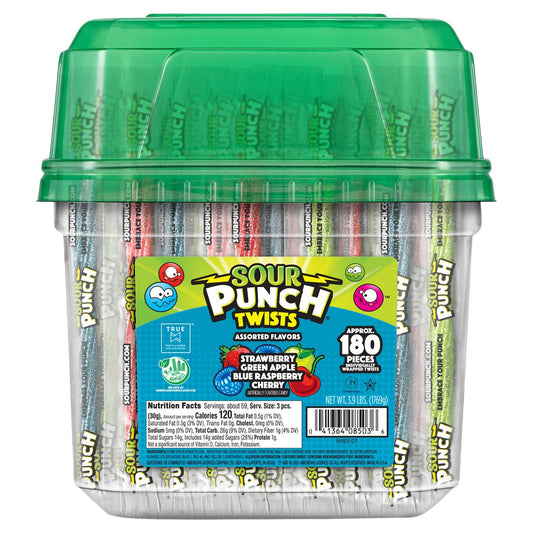 Sour Punch Twists variety candy 180-count pack