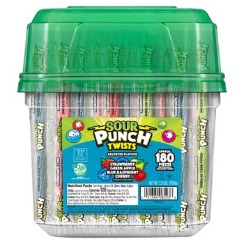 Sour Punch Twists variety candy 180 count pack