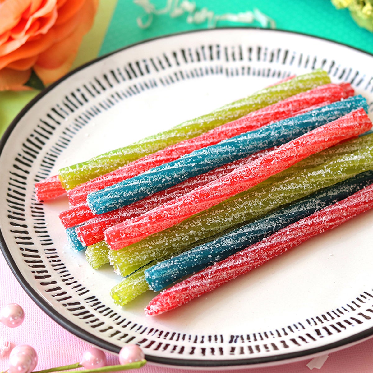 Halloween candy assortment of Sour Punch Twists