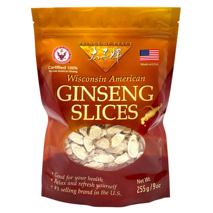Prince of Peace ginseng root slices 9 oz bag