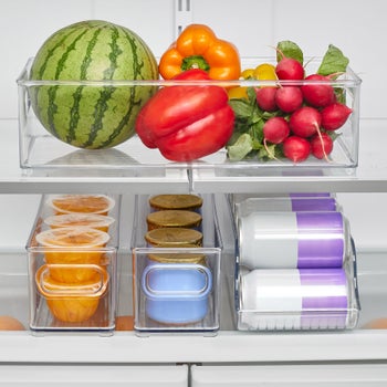 iDESIGN 4-piece clear kitchen storage bin set