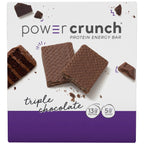 Power Crunch Triple Chocolate protein energy bar box