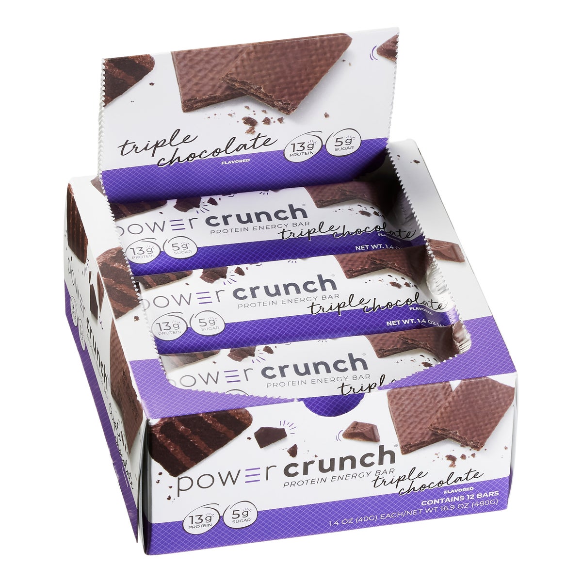 Power Crunch 1.4 oz protein bar close-up