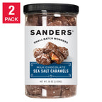 Sanders milk chocolate sea salt caramels 36 oz 2-pack