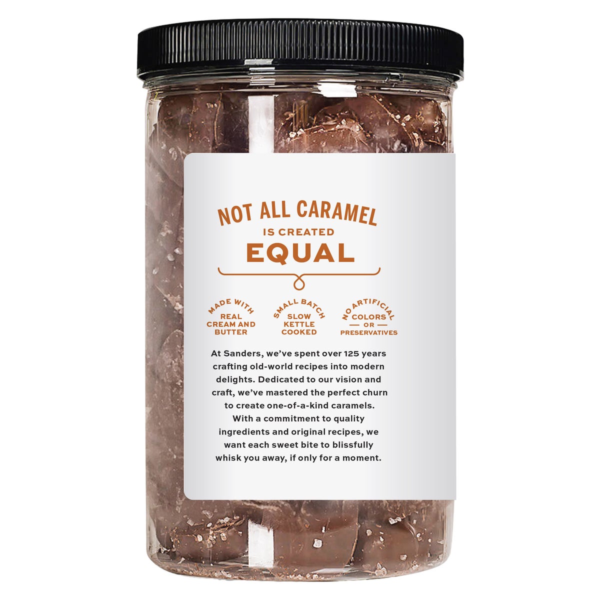 Sanders milk chocolate caramel candies with sea salt
