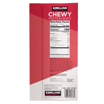 42-count Kirkland Signature protein bars for snacking