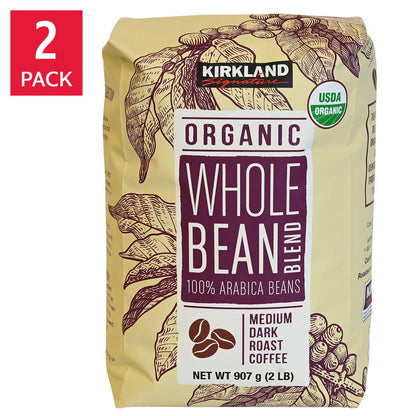 Kirkland Signature organic whole bean coffee 2-pack