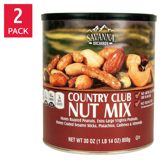 Savanna Orchards Country Club Mix 30 oz 2-count snack cans