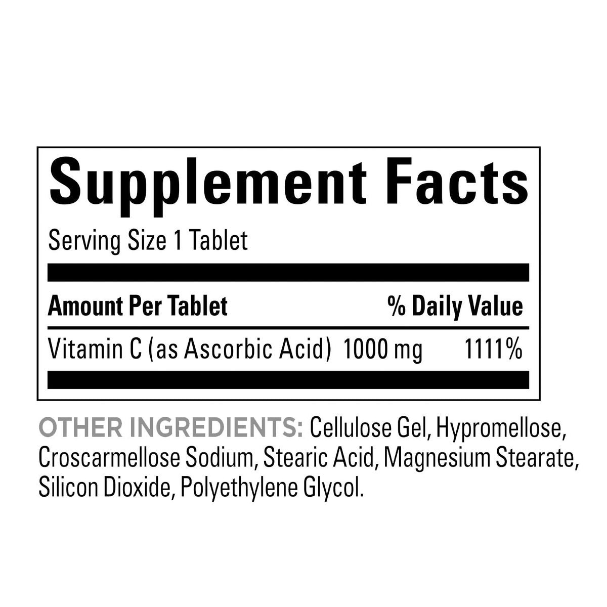 Large value bottle of Nature Made vitamin C