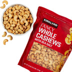 Kirkland Signature cashews with kosher labeling