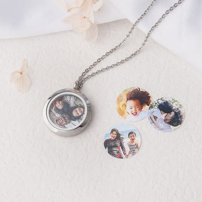 See-through locket for a photo or small keepsake