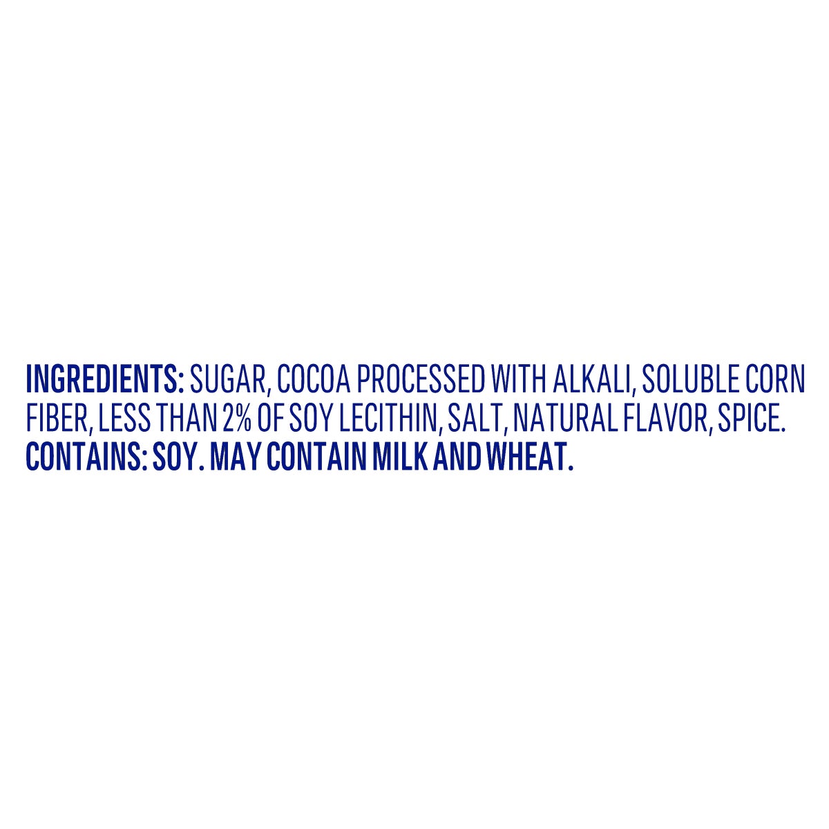 Nestlé Nesquik chocolate drink mix nutrition panel