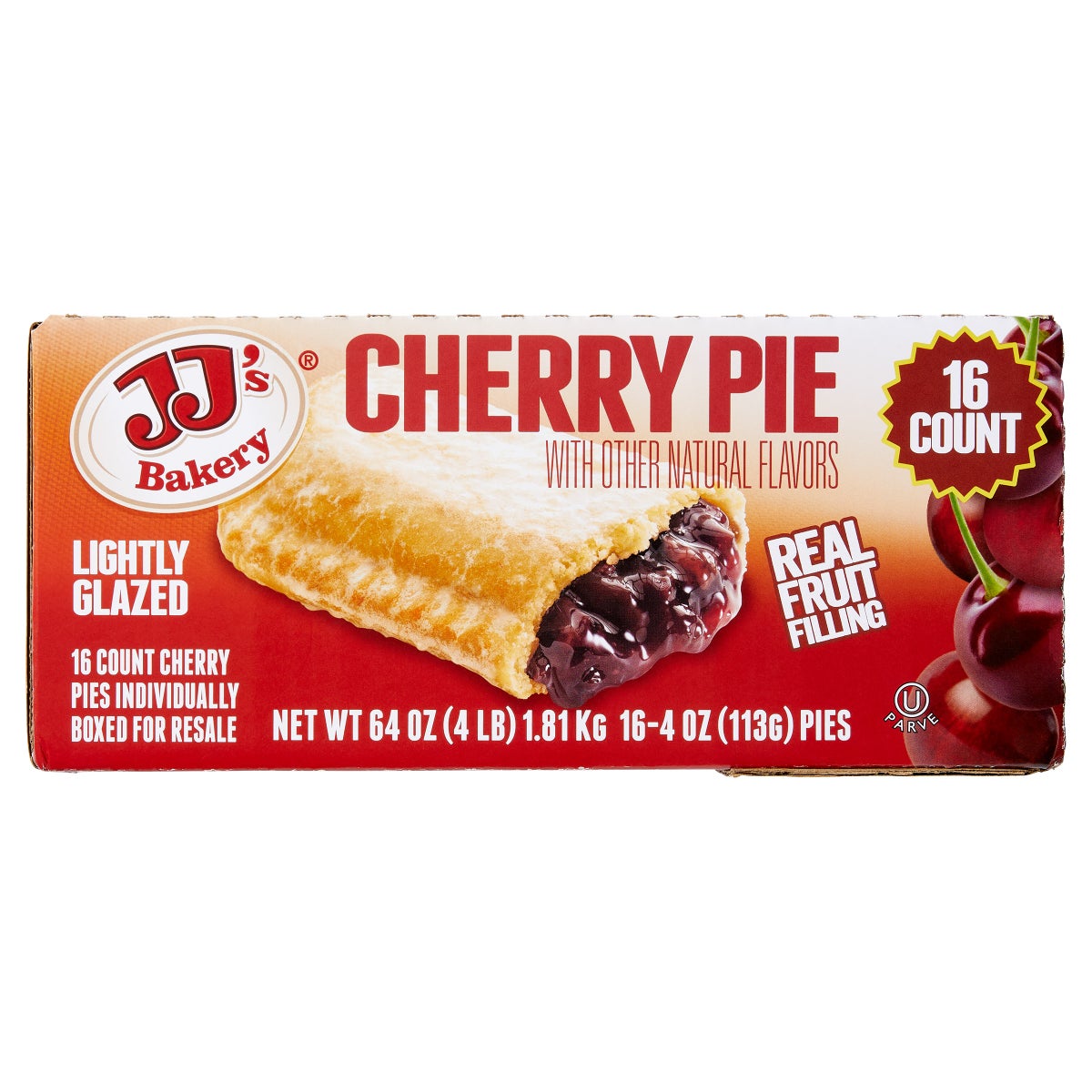 JJ's Bakery lightly glazed cherry pie 4 oz