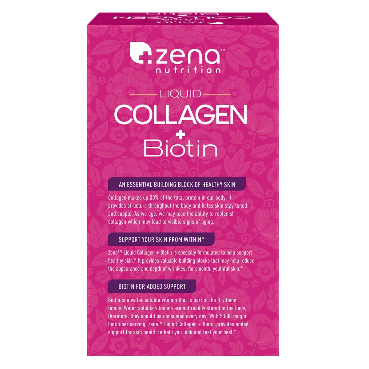 Liquid collagen with biotin for hair skin and nails