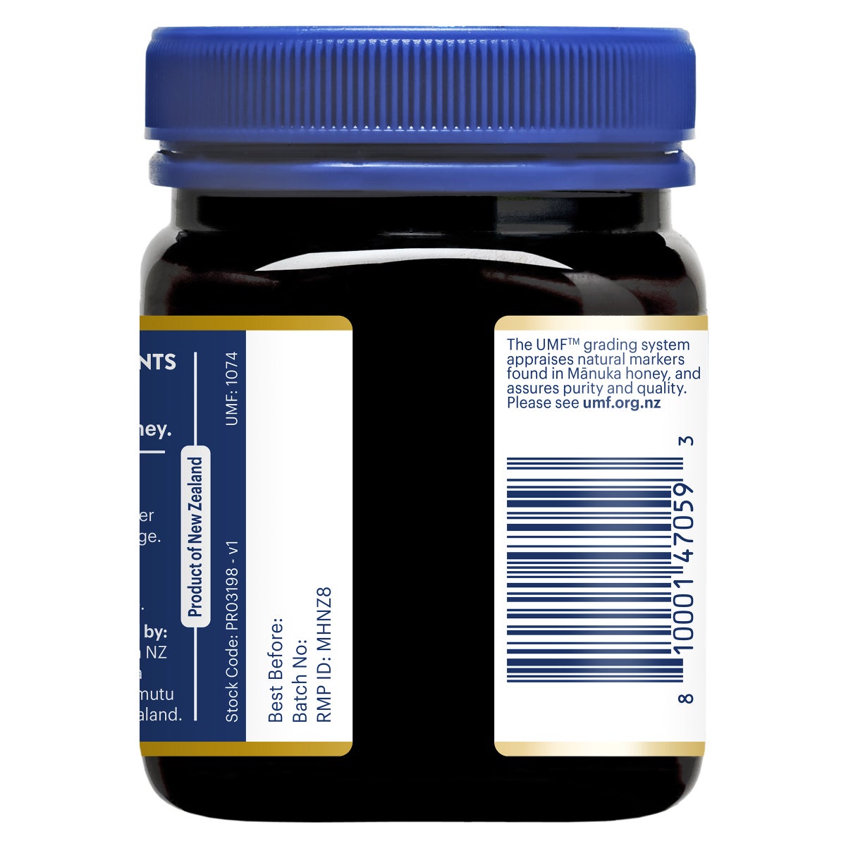 Manuka Health honey jar with UMF 20+ rating