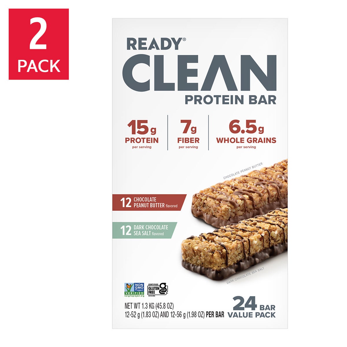 Come Ready protein bars chocolate peanut butter sea salt 24-count