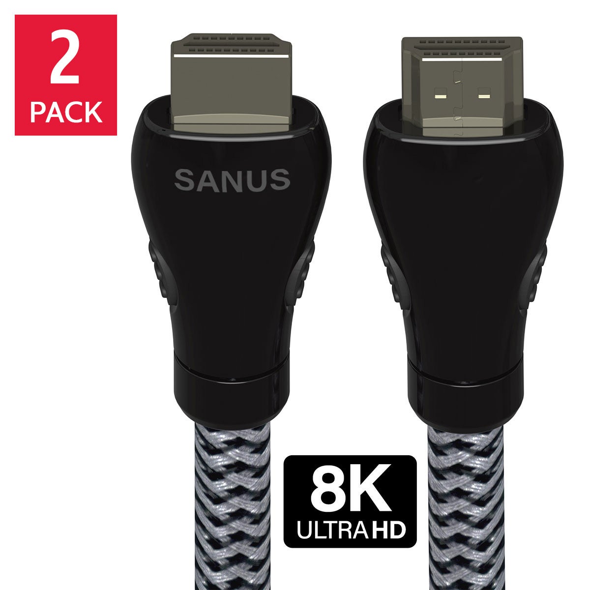 SANUS Preferred 3 meter 8K Ultra High-Speed HDMI 2.1 cable 2-pack