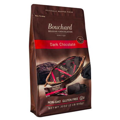 Individually wrapped Belgian premium chocolate pieces