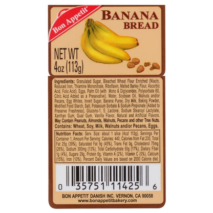 4 oz Bon Appetit banana bread snack pack