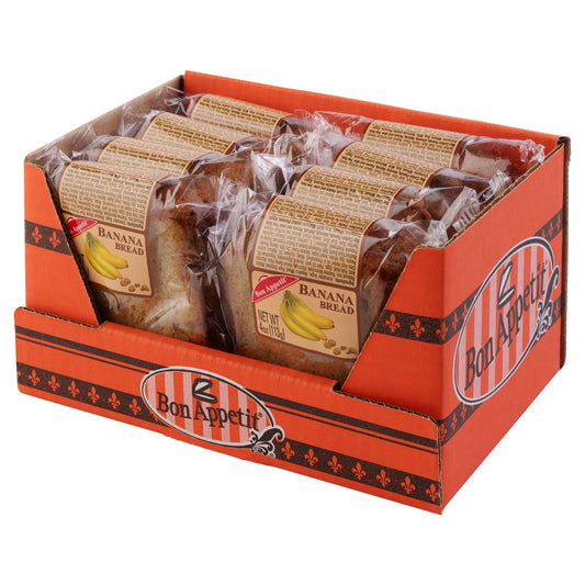 Individually wrapped banana bread slices by Bon Appetit