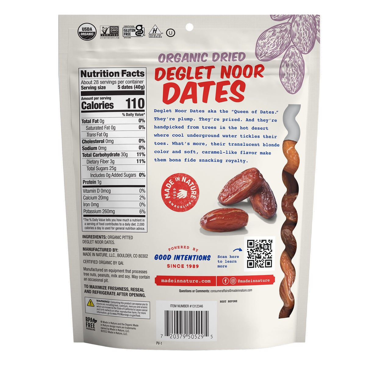 Organic dates value pack by Made in Nature
