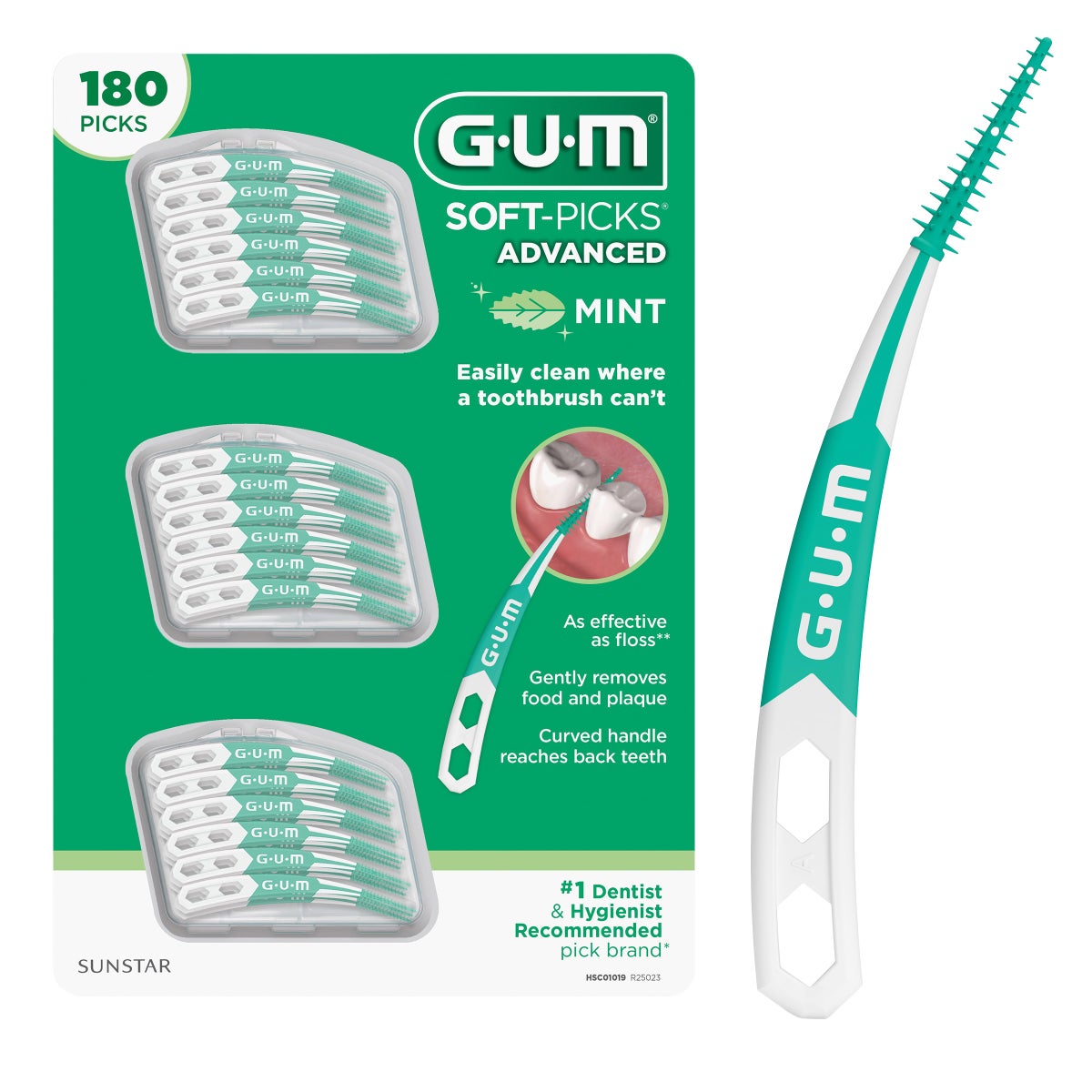 GUM Soft-Picks Advanced Mint travel-friendly dental picks