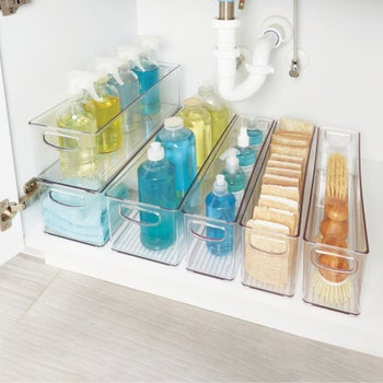 iDESIGN Linus Deep Storage Bins 6-piece set for home organization