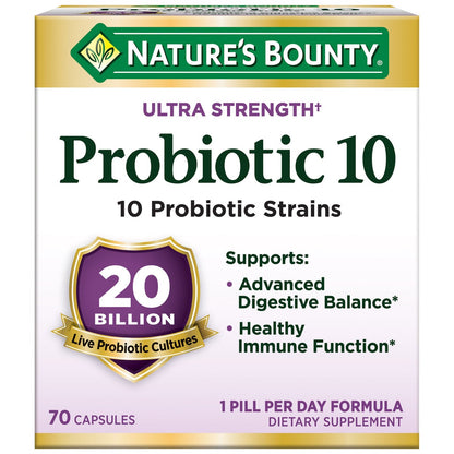 Nature's Bounty Ultra Strength Probiotic 10 capsules front