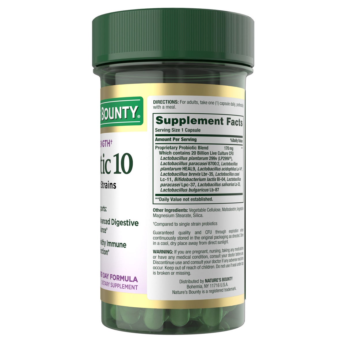 Nature's Bounty daily digestive support probiotic