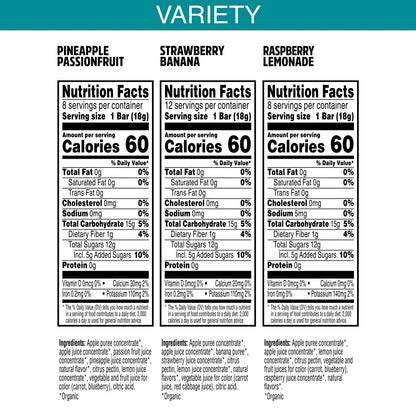 Pure Organic layered fruit bars Pineapple Passion Fruit