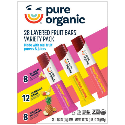 Pure Organic layered fruit bars Raspberry Lemonade