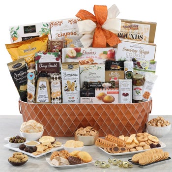 Wine Country elegant gourmet holiday gift basket