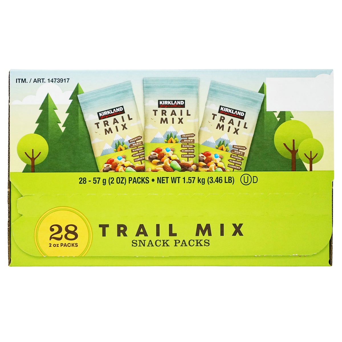Kirkland Signature trail mix snack packs 28-count box