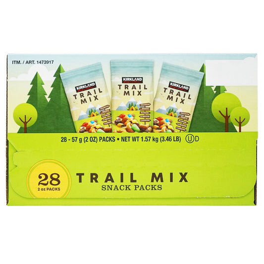Kirkland Signature trail mix snack packs 28-count box