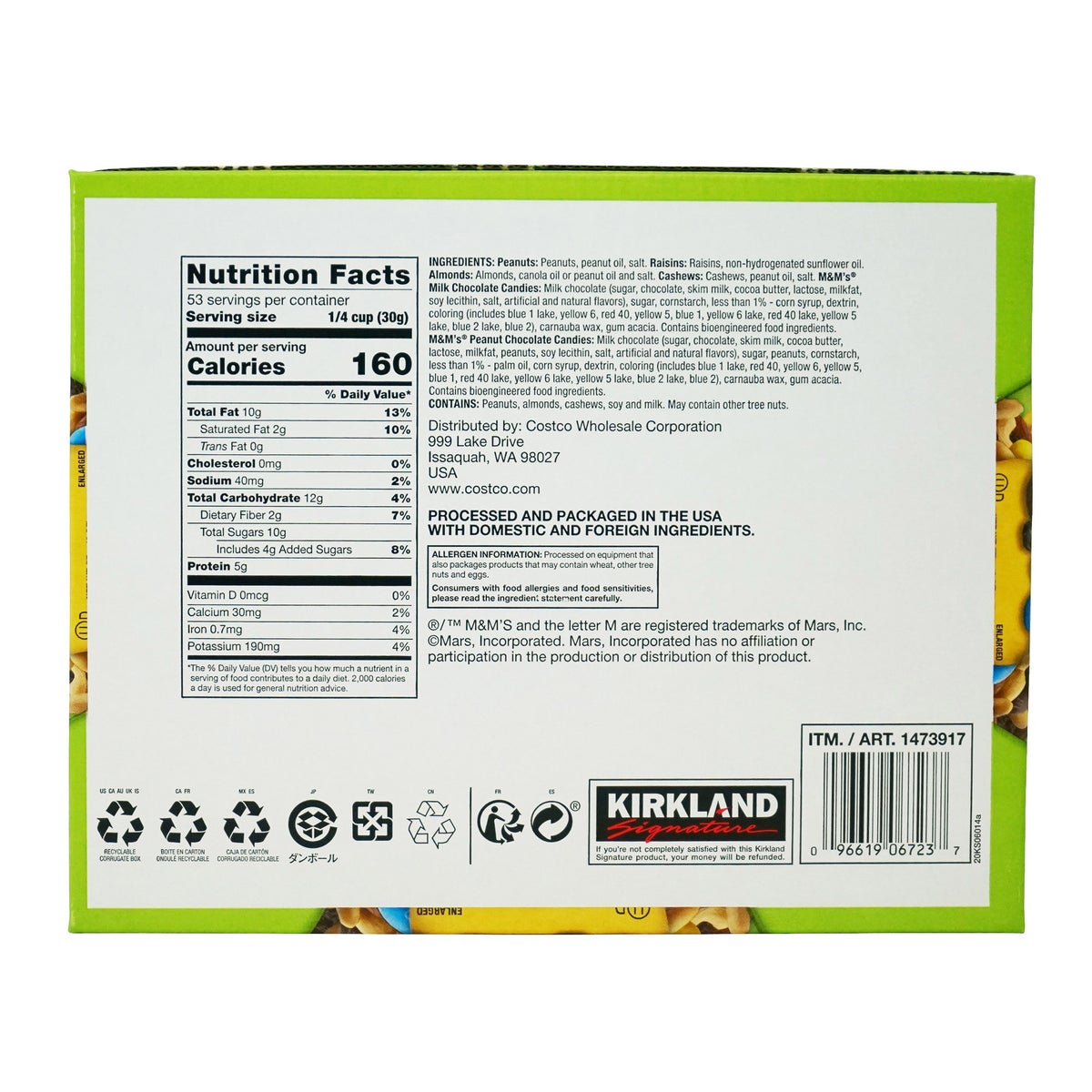 Kirkland Signature 2 oz trail mix snack packs