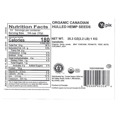 USDA organic hemp hearts pantry staple