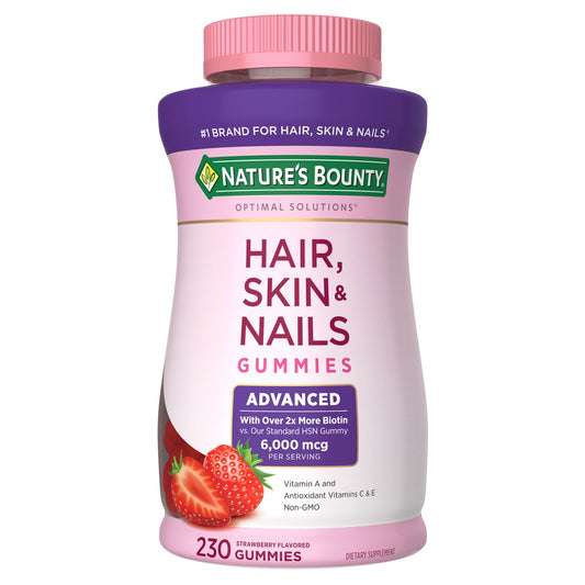 Nature's Bounty Hair Skin and Nails Advanced gummies bottle