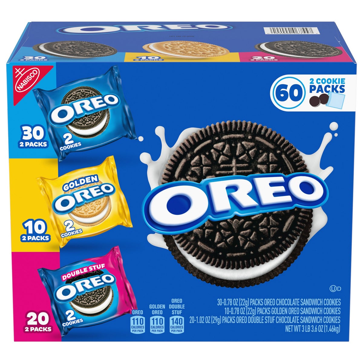 OREO sandwich cookies 60-count variety pack
