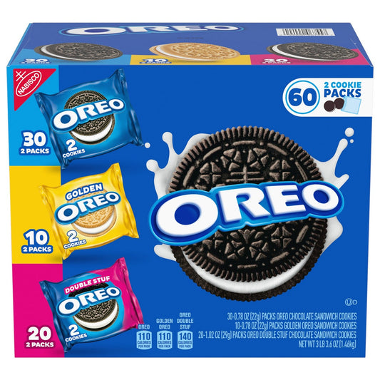 OREO sandwich cookies 60-count variety pack